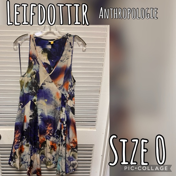 Leifdottir silk dress by Anthropologie size 0 - Picture 1 of 7